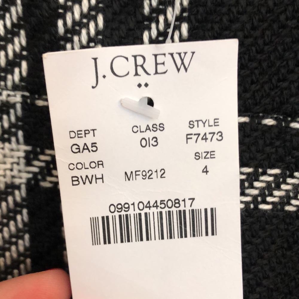 J. Crew Black & White Plaid Mini Skirt - Picture 3 of 3
